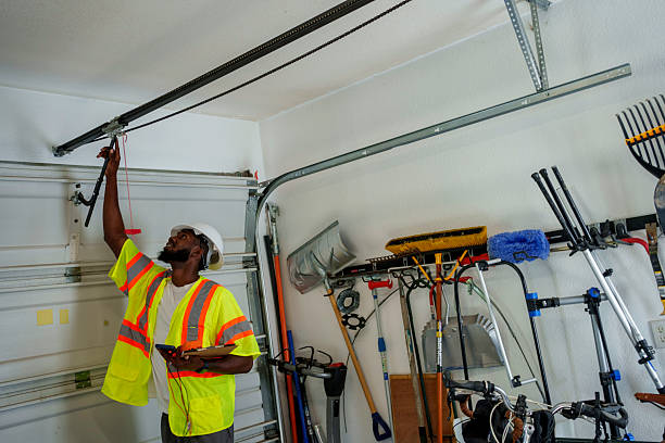 Professional Garage Door Panel Replacement technician working in New Palestine, IN